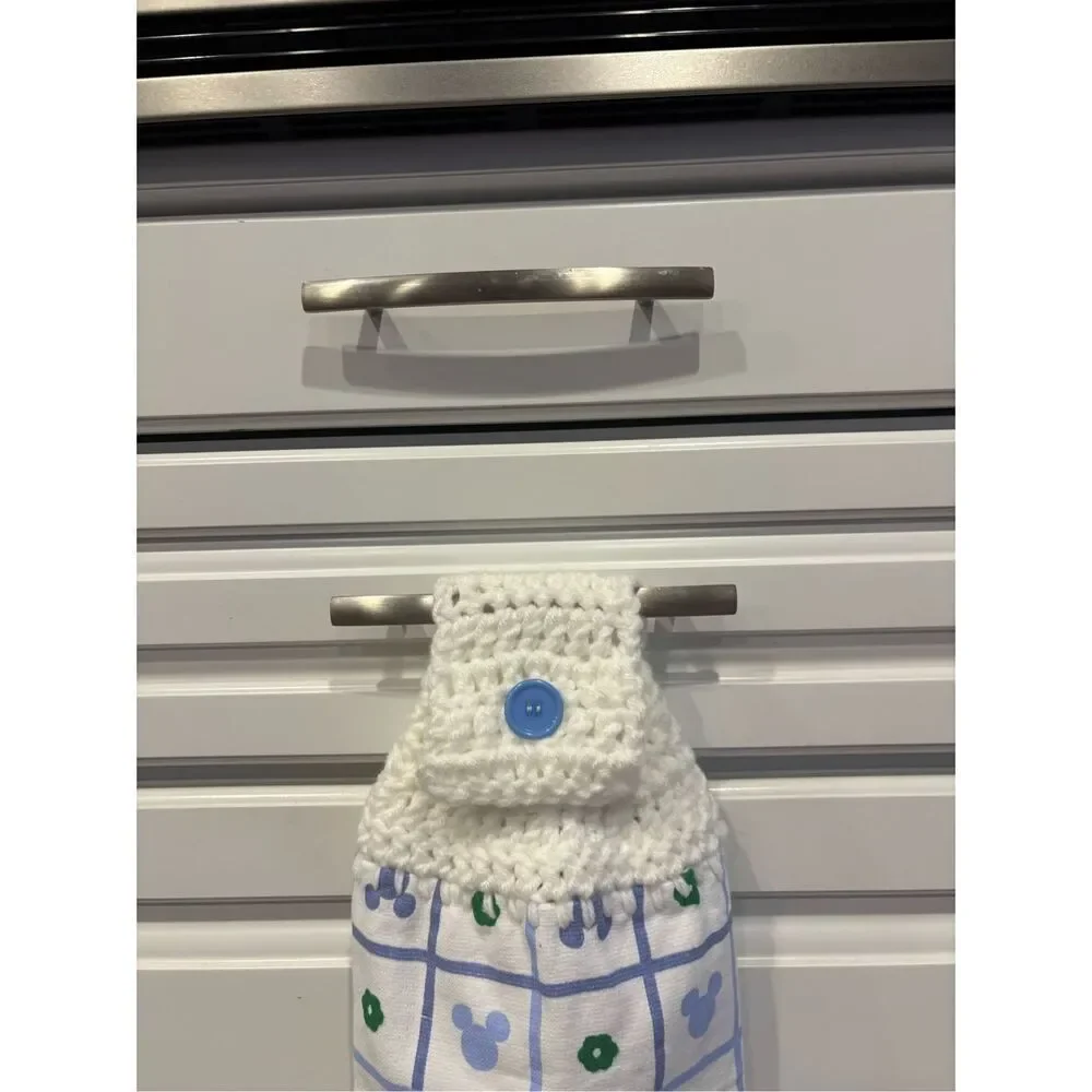 Crochet Top Kitchen Towel-Mickey ears